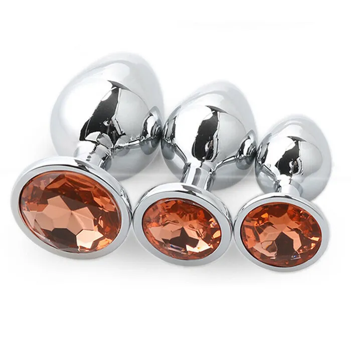 Light Orange Gems 3 Sizes Unisex Butt Toy Insert Plug Kit Perfectly Incorrect Anal Light Orange Gems 3 Sizes Unisex Butt Toy Insert Plug Kit Perfectly Incorrect Anal