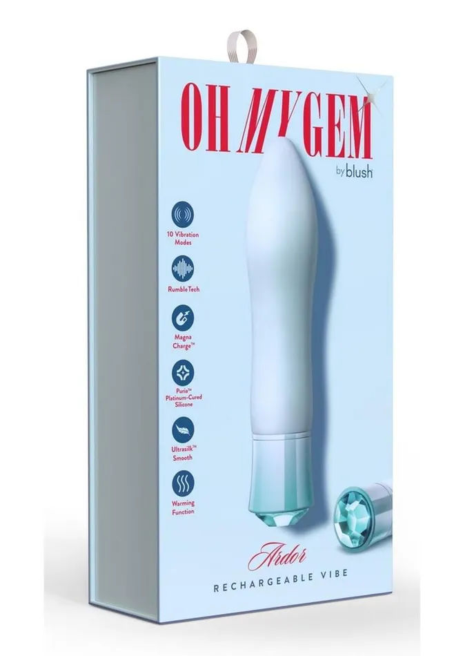 Female Sex Toys | Oh My Gem Oh My Gem Ardor Rechargeable Silicone Vibrator - Aquamarine Female Sex Toys | Oh My Gem Oh My Gem Ardor Rechargeable Silicone Vibrator - Aquamarine
