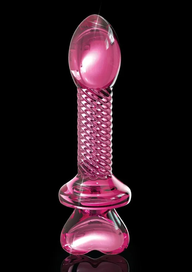 Icicles Icicles No 82 Textured Glass Juicer Anal Probe with Heart Shaped Handle Male Sex Toys Icicles Icicles No 82 Textured Glass Juicer Anal Probe with Heart Shaped Handle Male Sex Toys