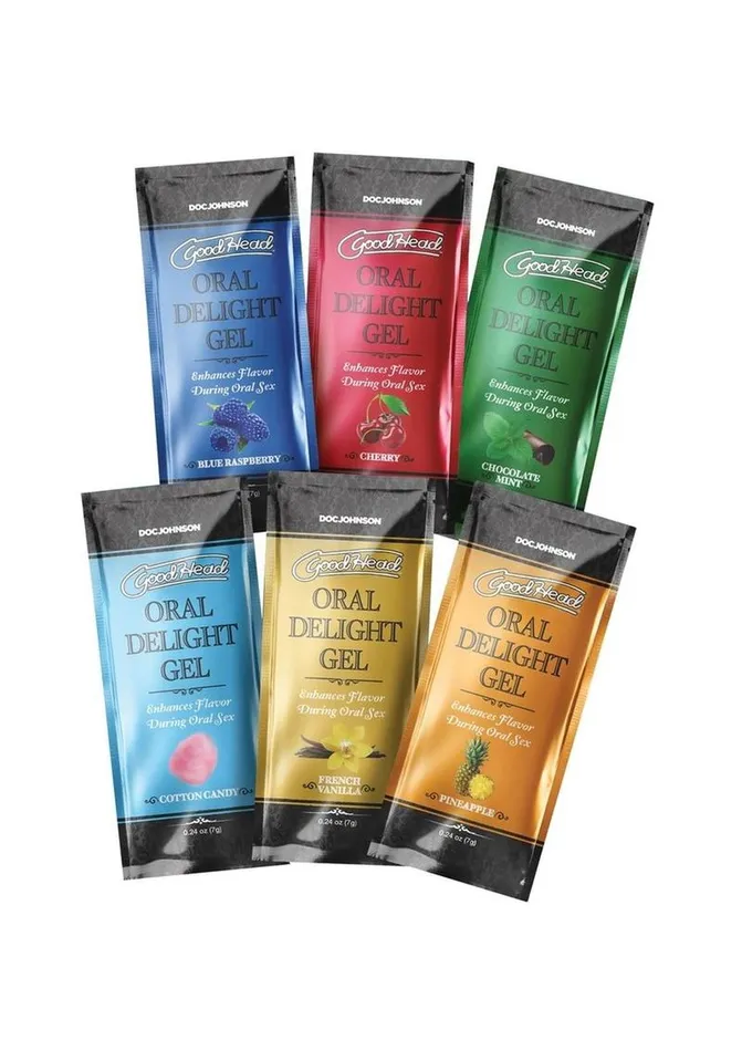 Enhancers GoodHead Goodhead Oral Delight Gel 24oz 6 Pack Assorted Blue Raspberry Cherry Chocolate Mint Cotton Candy French Vanilla Pineapple Enhancers GoodHead Goodhead Oral Delight Gel 24oz 6 Pack Assorted Blue Raspberry Cherry Chocolate Mint Cotton Candy French Vanilla Pineapple