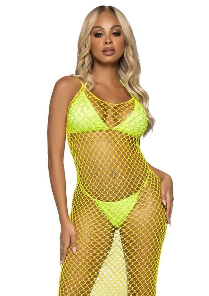 Teddies And Bodies Leg Avenue Leg Avenue Woven Twist Net Backless Maxi Dress One Size Lemon Teddies And Bodies Leg Avenue Leg Avenue Woven Twist Net Backless Maxi Dress One Size Lemon