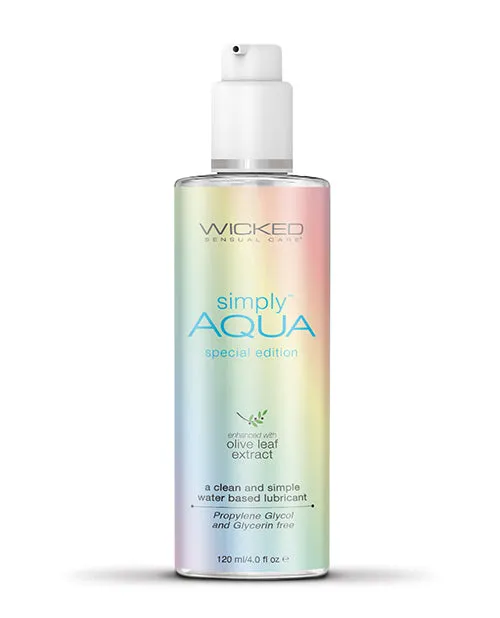 Wicked Sensual Care Lubricants Wicked Simply Aqua Special Edition Lubricant 4 oz Wicked Sensual Care Lubricants Wicked Simply Aqua Special Edition Lubricant 4 oz