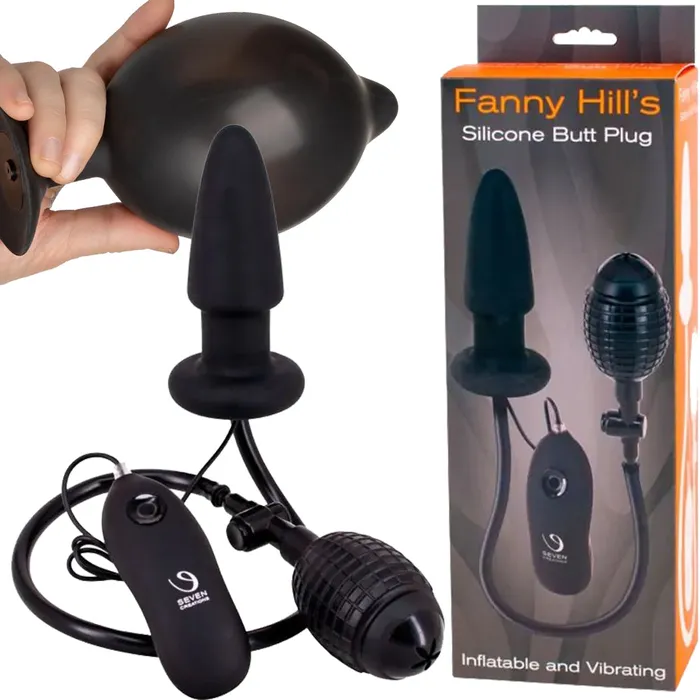 Anal Fanny Hills Inflatable Vibrating Silicone Anal Butt Plug Balloon Couples Sex Toy Seven Creations