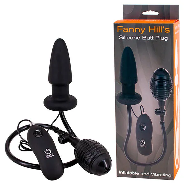 Anal | Fanny Hills Inflatable Vibrating Silicone Anal Butt Plug Balloon Couples Sex Toy - Seven Creations