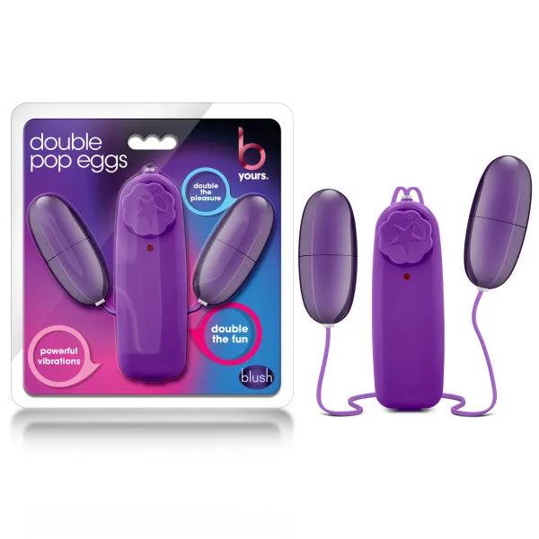 Blush B Yours Double Pop Eggs Remote Control Wearable Vibrator Sex Toy Blush Novelties Vibrators Blush B Yours Double Pop Eggs Remote Control Wearable Vibrator Sex Toy Blush Novelties Vibrators