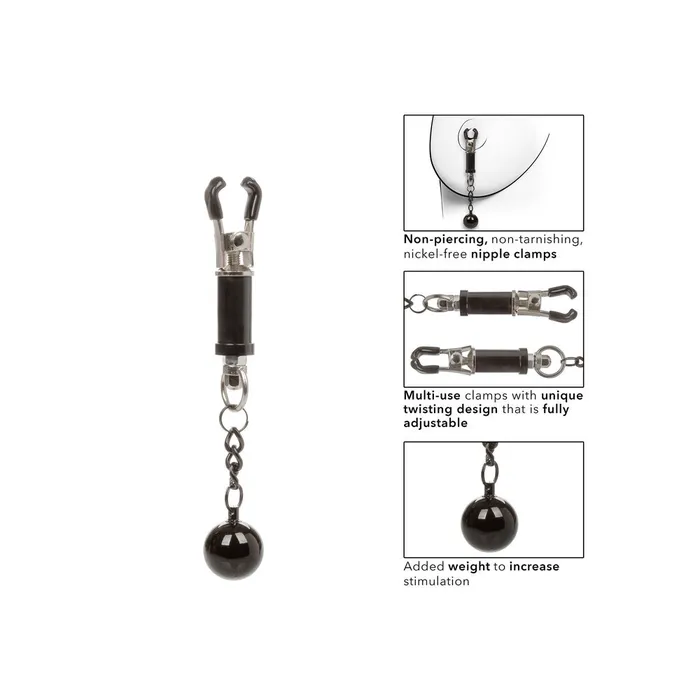 California Exotic Female Sex Toys | Nipple Grips Weighted Twist Nipple Clamps California Exotic Female Sex Toys | Nipple Grips Weighted Twist Nipple Clamps