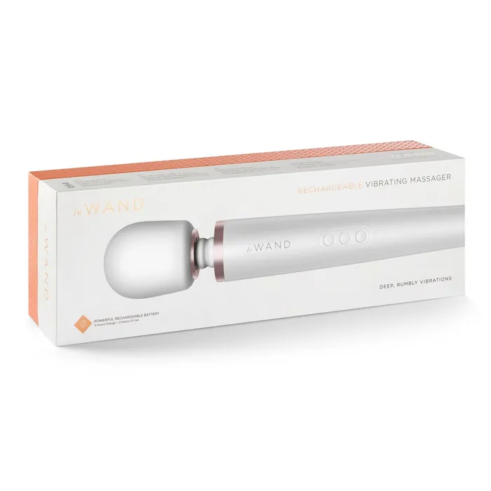 Female Sex Toys | Le Wand Pearl White Rechargeable AU Plug Massager - Le Wand