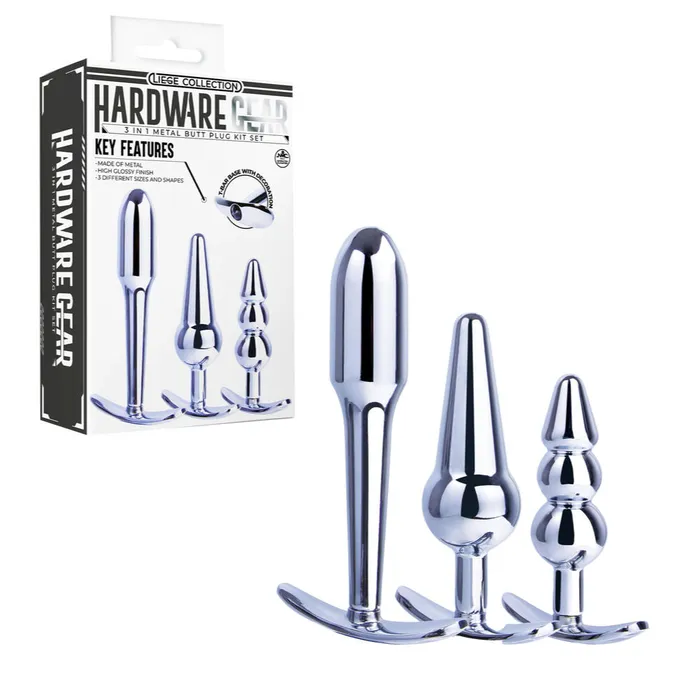 HARDWARE GEAR METAL BUTT PLUG KIT Excellent Power Anal