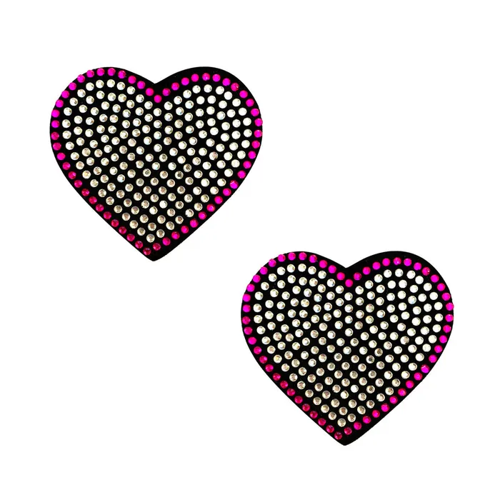 Heart N Soul Pink and Clear Iridescent Crystal Heart Reusable Silicone Nipztix Neva Nude Anal Heart N Soul Pink and Clear Iridescent Crystal Heart Reusable Silicone Nipztix Neva Nude Anal