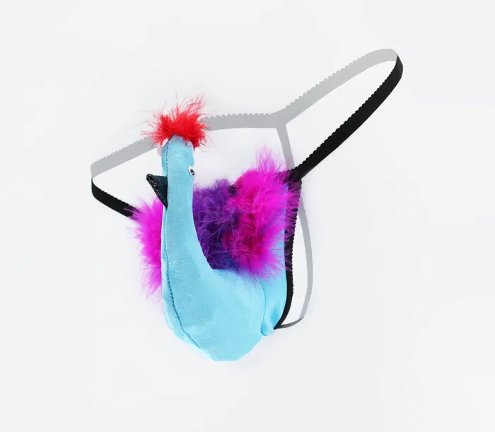Love In Leather Vibrators MENS CHICKEN GSTRING TURQ BOXED