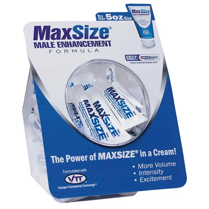 MD Science Lab Max Size Cream 50 Count Fishbowl 10ml Packets Male Sex Toys