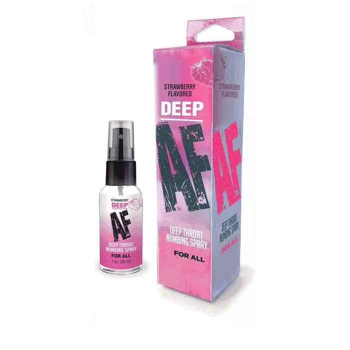 Male Sex Toys Little Genie DEEP AF NUMBING THROAT SPRAY STRAWBERRY