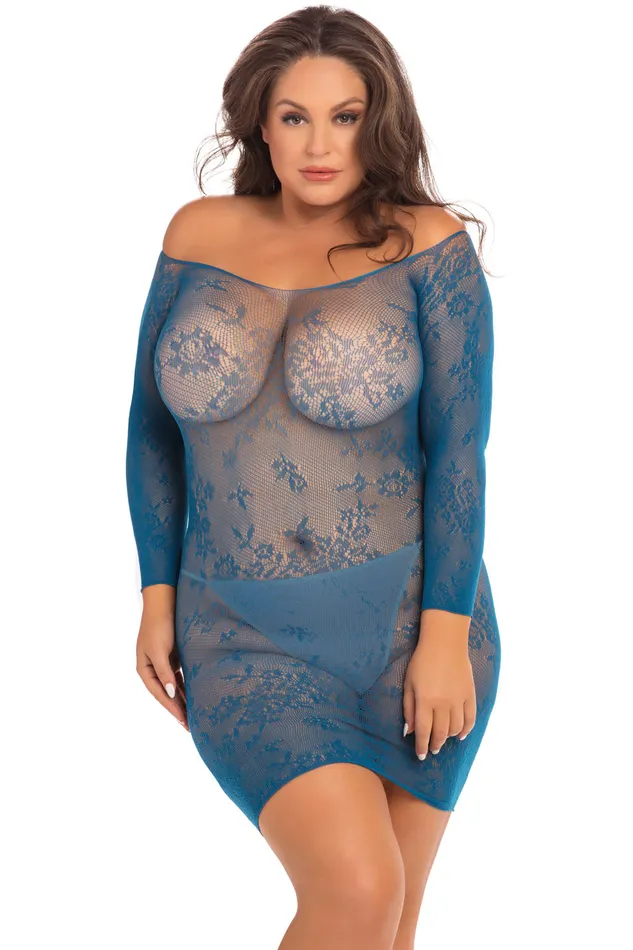 Open Season OffShoulder Mini Dress Teal 1x2x Rene Rofe Vibrators
