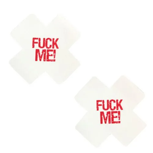 Perfectly Incorrect Vibrators White FK ME Satin Cross Pasties
