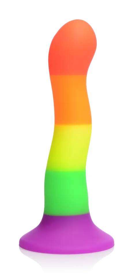 Proud Rainbow Silicone Dildo with Harness | Strap U Female Sex Toys Proud Rainbow Silicone Dildo with Harness | Strap U Female Sex Toys