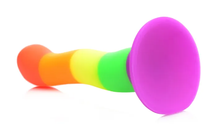 Proud Rainbow Silicone Dildo with Harness | Strap U Female Sex Toys Proud Rainbow Silicone Dildo with Harness | Strap U Female Sex Toys