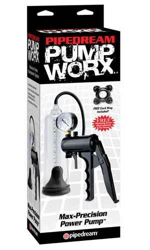 Pump Worx MaxPrecision Power Pump Black Pipedream Male Sex Toys
