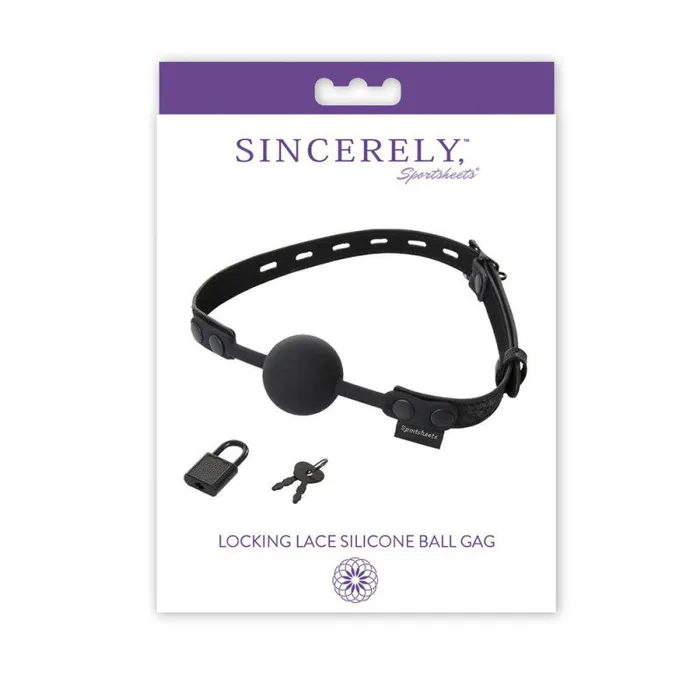 Sportsheets Male Sex Toys Sincerely Locking Lace Ball Gag