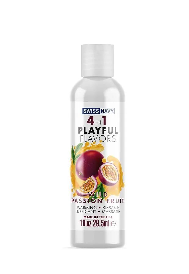 Swiss Navy Female Sex Toys SWISS NAVY 4 IN 1 PLAYFUL FLAVORS WILD PASSION FRUIT 1 OZ Swiss Navy Female Sex Toys SWISS NAVY 4 IN 1 PLAYFUL FLAVORS WILD PASSION FRUIT 1 OZ