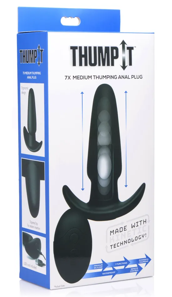 Thump It Male Sex Toys | Kinetic Thumping 7X Medium Anal Plug Thump It Male Sex Toys | Kinetic Thumping 7X Medium Anal Plug