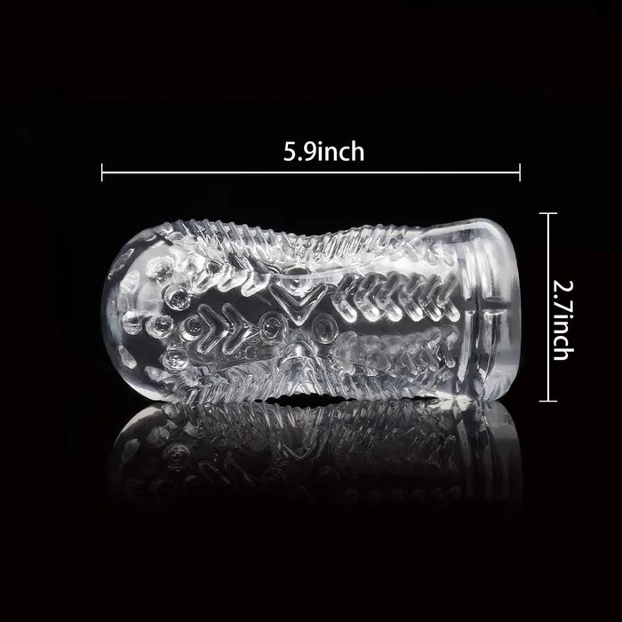55 Clear Male Masturbator with Larger Accommodating Zone ADLTOYFUN Male Sex Toys