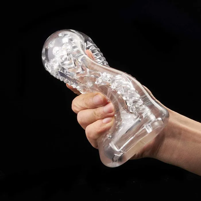 55 Clear Male Masturbator with Larger Accommodating Zone ADLTOYFUN Male Sex Toys
