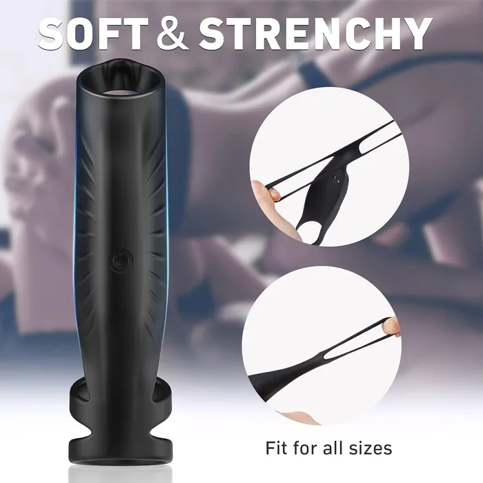 9 Modes Vibrating Triple Cock Ring Extender Sleeve for Longer Erection Sorlove Male Sex Toys