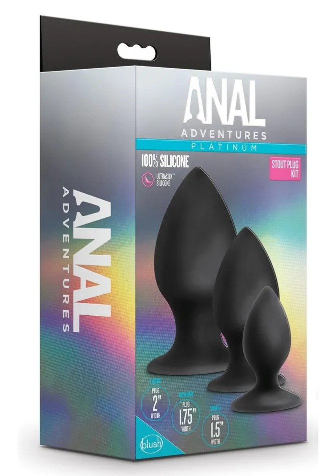 Anal Adventures Male Sex Toys Anal Adventures Platinum Silicone Anal Stout Anal Plug Kit Anal Adventures Male Sex Toys Anal Adventures Platinum Silicone Anal Stout Anal Plug Kit