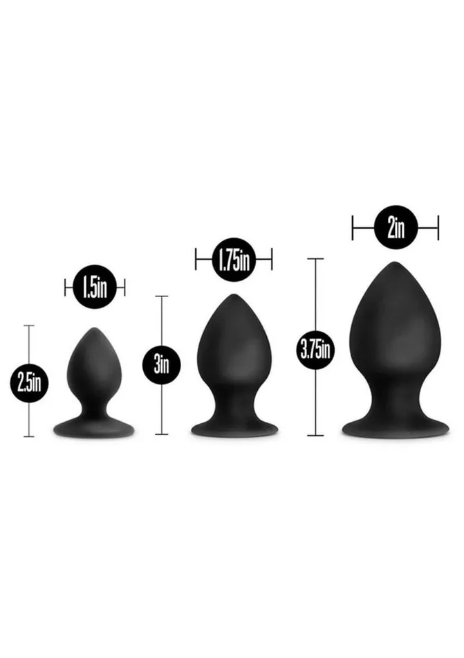 Anal Adventures Male Sex Toys Anal Adventures Platinum Silicone Anal Stout Anal Plug Kit