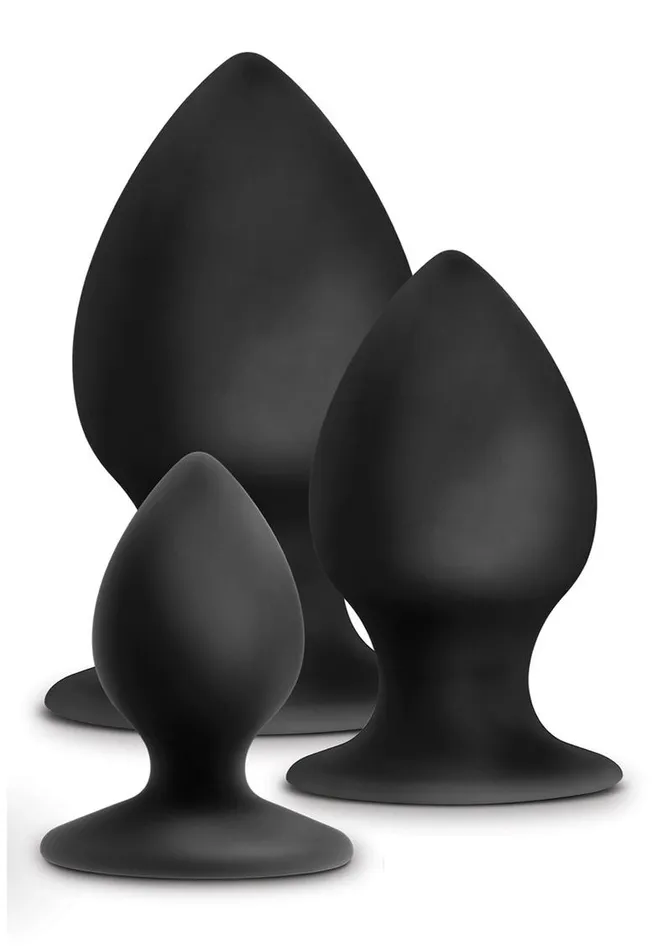 Anal Adventures Male Sex Toys Anal Adventures Platinum Silicone Anal Stout Anal Plug Kit