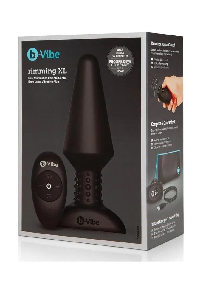 Anal BVibe Rimming Plug XL Rechargeable Silicone Anal Plug bVibe