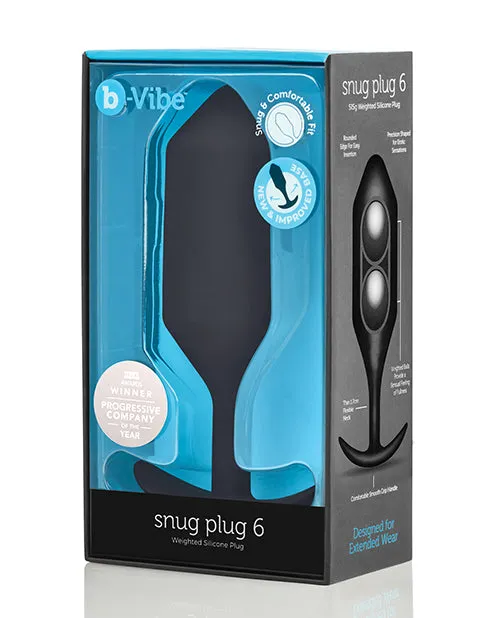 Anal bVibe Weighted Snug Plug 7 600 g Black Cotr INC