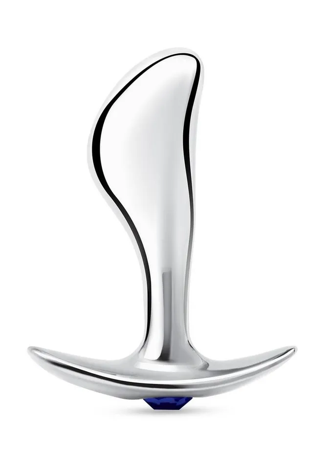 Anal Blue Line CandB Gear Blue Line Bling Prostate Massager Plug 25in Stainless