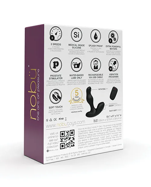 Anal Bodispa INC Nobu Xplore U Ezra Anal Vibrator Black