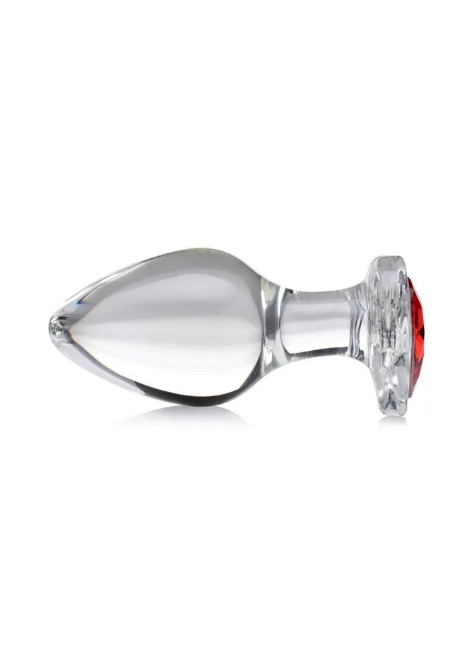 Anal Booty Sparks Booty Sparks Red Heart Gem Glass Anal Plug
