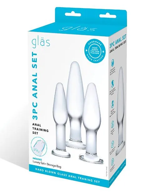 Anal Electric Eel INC Glas 3pc Hand Blown Glass Anal Training Kit