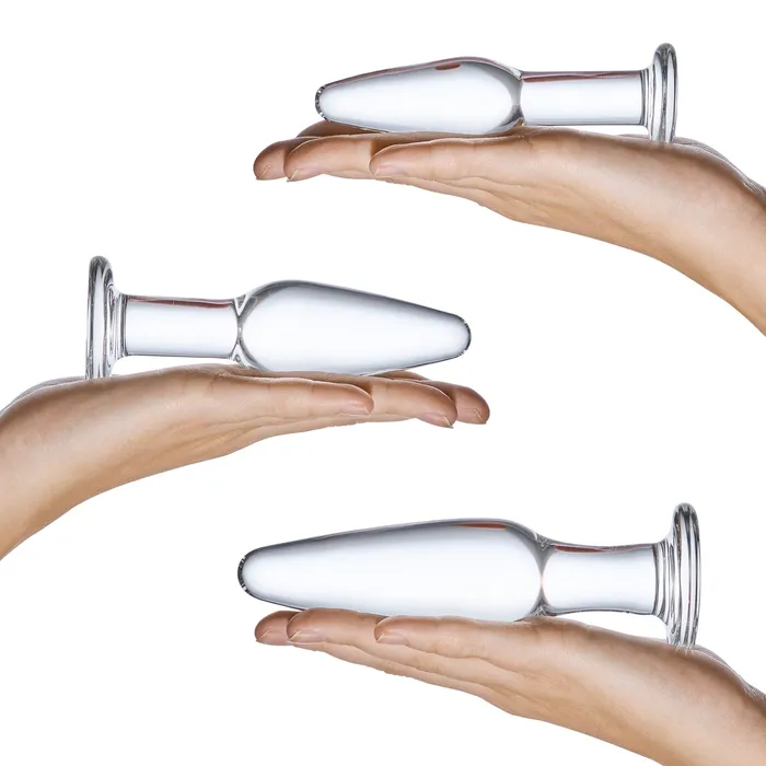 Anal Electric Eel INC Glas 3pc Hand Blown Glass Anal Training Kit