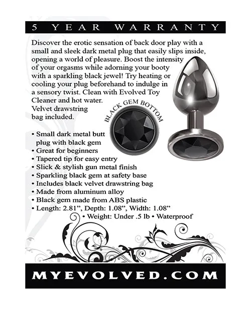 Anal Evolved Novelties INC Evolved Black Gem Anal Plug Small