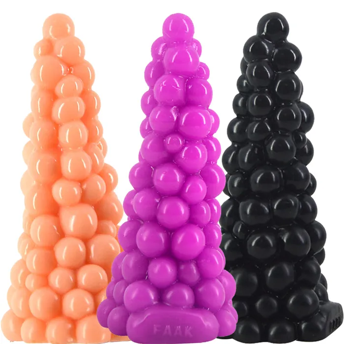 Anal FAAK FAAK20 Grapes 62 Anal Plug Beaded Textured Butt Dildo 16cm Fat