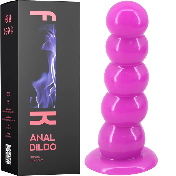 Anal FAAK FAAK54 Anal Butt Plug 8 Beaded 20cm Big Dildo Suction Cup Large Sex Beads Huge