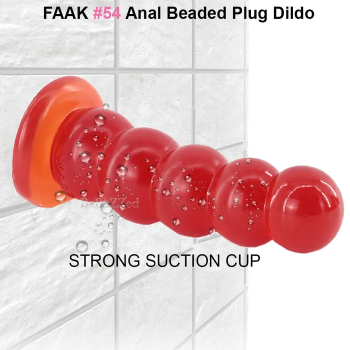 Anal FAAK FAAK54 Anal Butt Plug 8 Beaded 20cm Big Dildo Suction Cup Large Sex Beads Huge