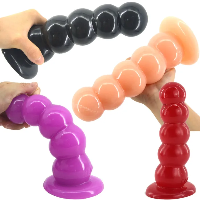 Anal FAAK FAAK54 Anal Butt Plug 8 Beaded 20cm Big Dildo Suction Cup Large Sex Beads Huge