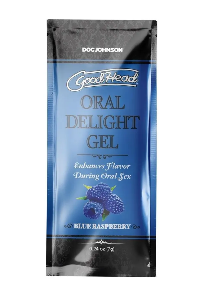 Anal Goodhead Oral Delight Gel 24oz Bulk 48 Pieces Blue Raspberry GoodHead