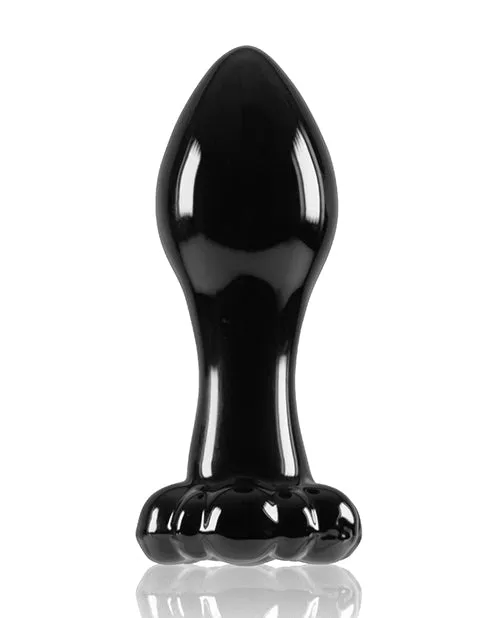 Anal Ns Novelties INC Crystal Flower Butt Plug Black