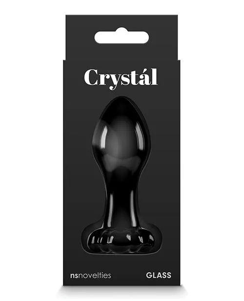 Anal Ns Novelties INC Crystal Flower Butt Plug Black