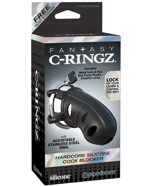 Anal Pipedream Products Hardcore Silicone Cock Blocker Black