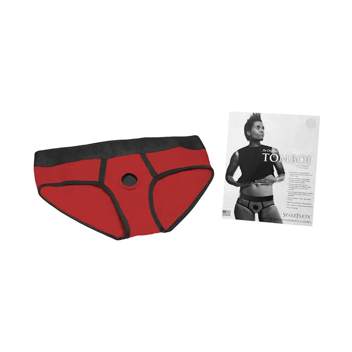 Anal SpareParts HardWear SpareParts Tomboi Harness RedBlack Nylon Small