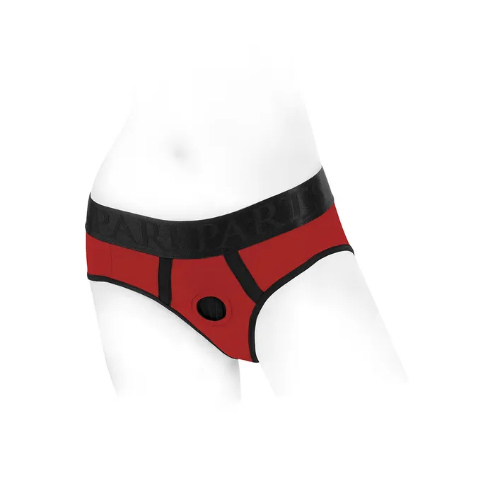 Anal SpareParts HardWear SpareParts Tomboi Harness RedBlack Nylon Small