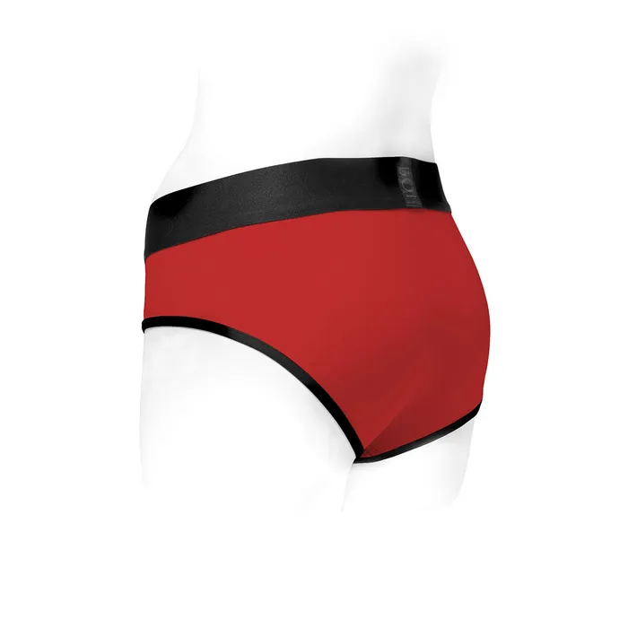 Anal SpareParts HardWear SpareParts Tomboi Harness RedBlack Nylon Small