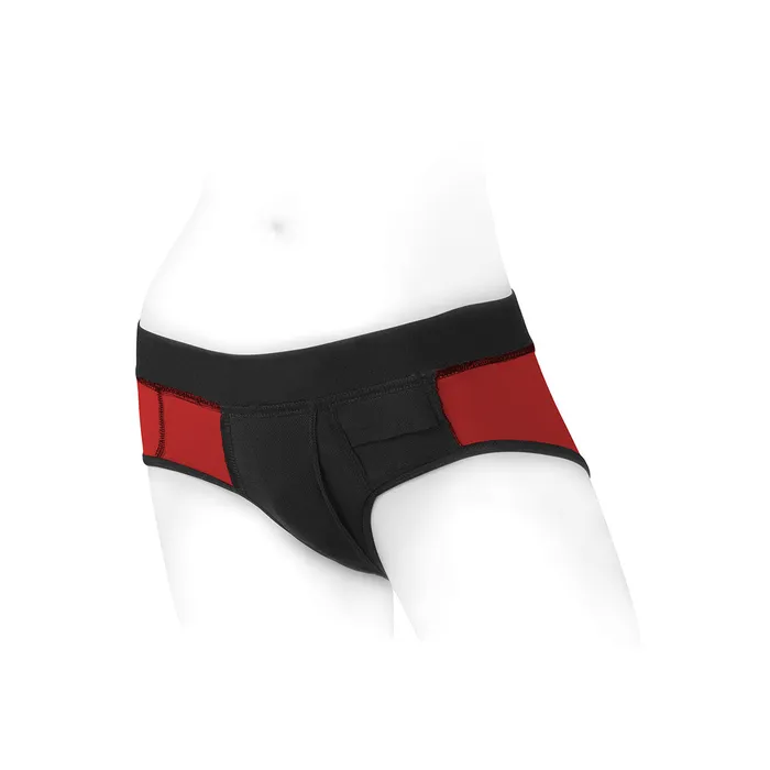 Anal SpareParts HardWear SpareParts Tomboi Harness RedBlack Nylon Small